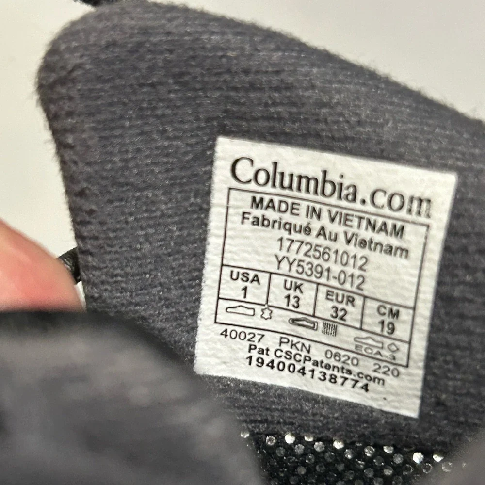Columbia Black Insulated Waterproof Lace-Up Boots